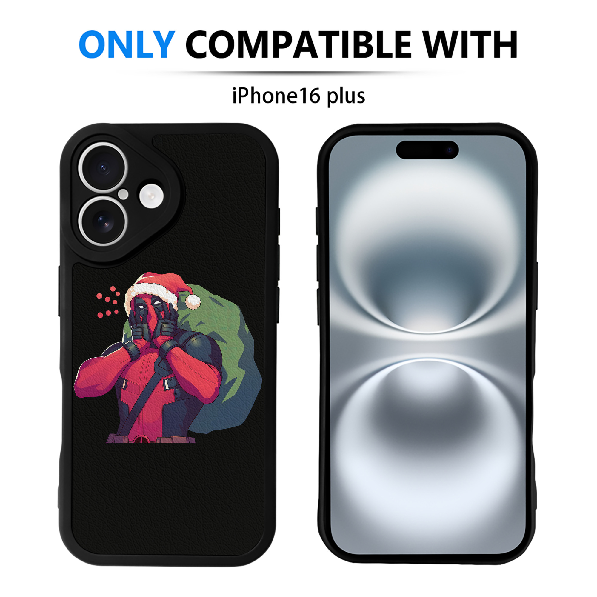 （画像用） Deadpool デッドプール 【iPhone 16シリーズ対応】シリコンスマホケース（レザー調） 材質：シリコン